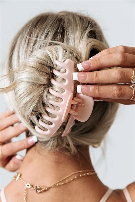 chanel hair clip claw|hairstyles for claw clips.